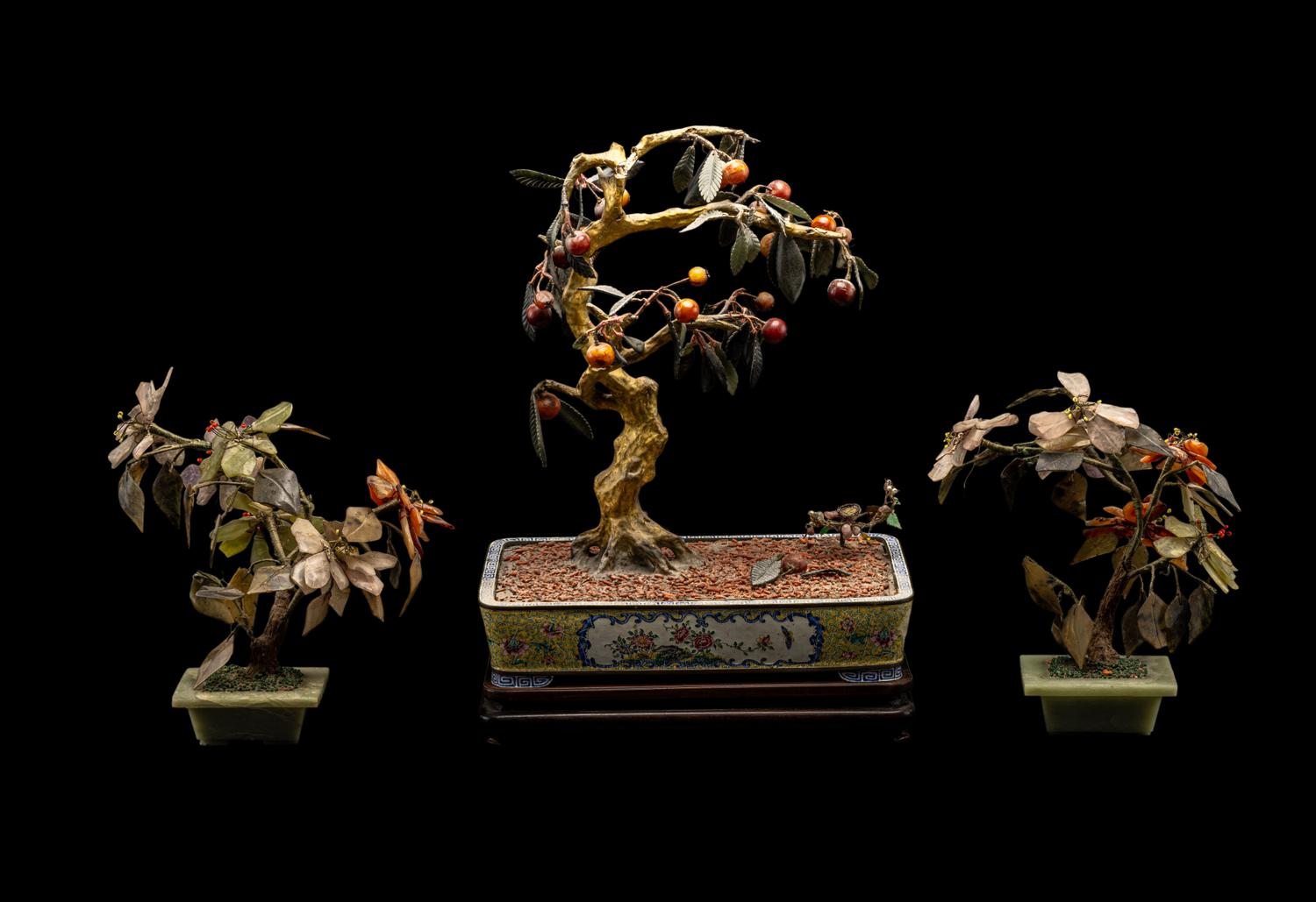 A Chinese Model of a Fruiting Tree in a Canton Enamel Planter