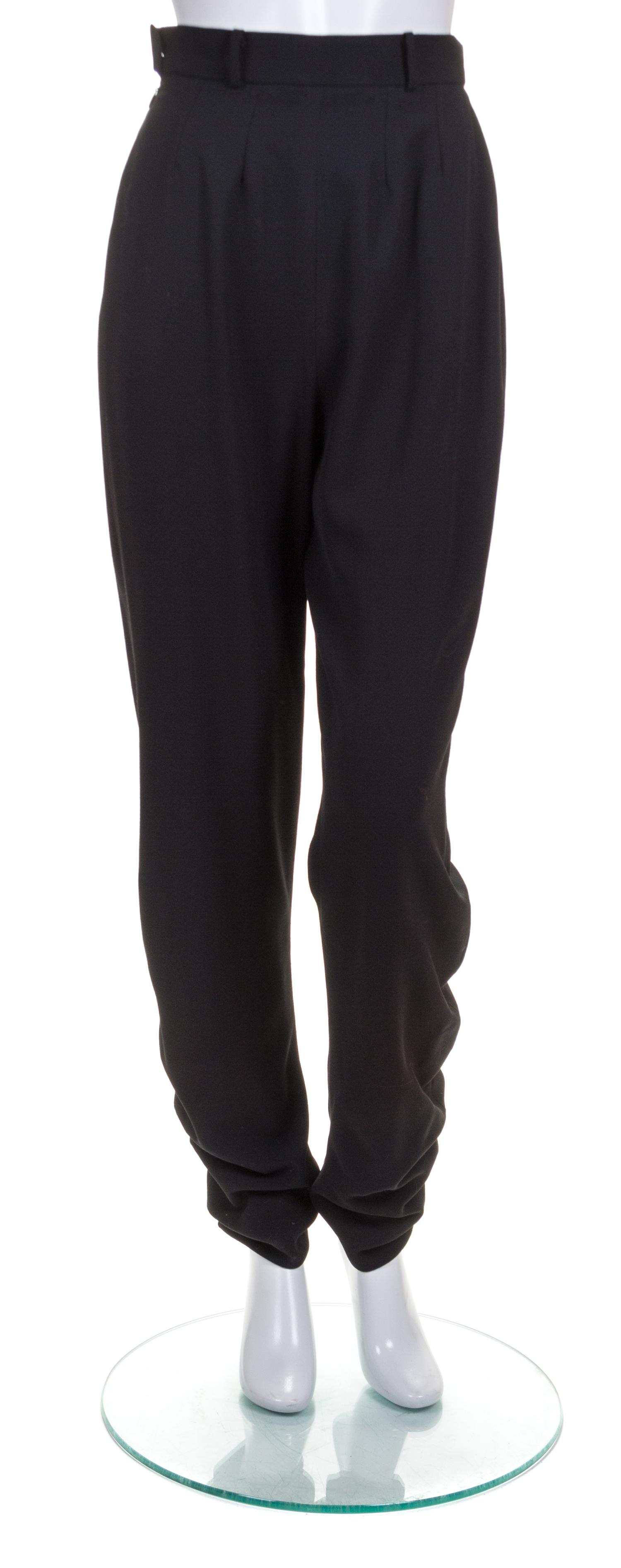 A Pair of Chanel Black Pleated Pants, Size 38.