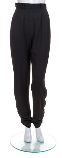 A Pair of Chanel Black Pleated Pants, Size 38.
