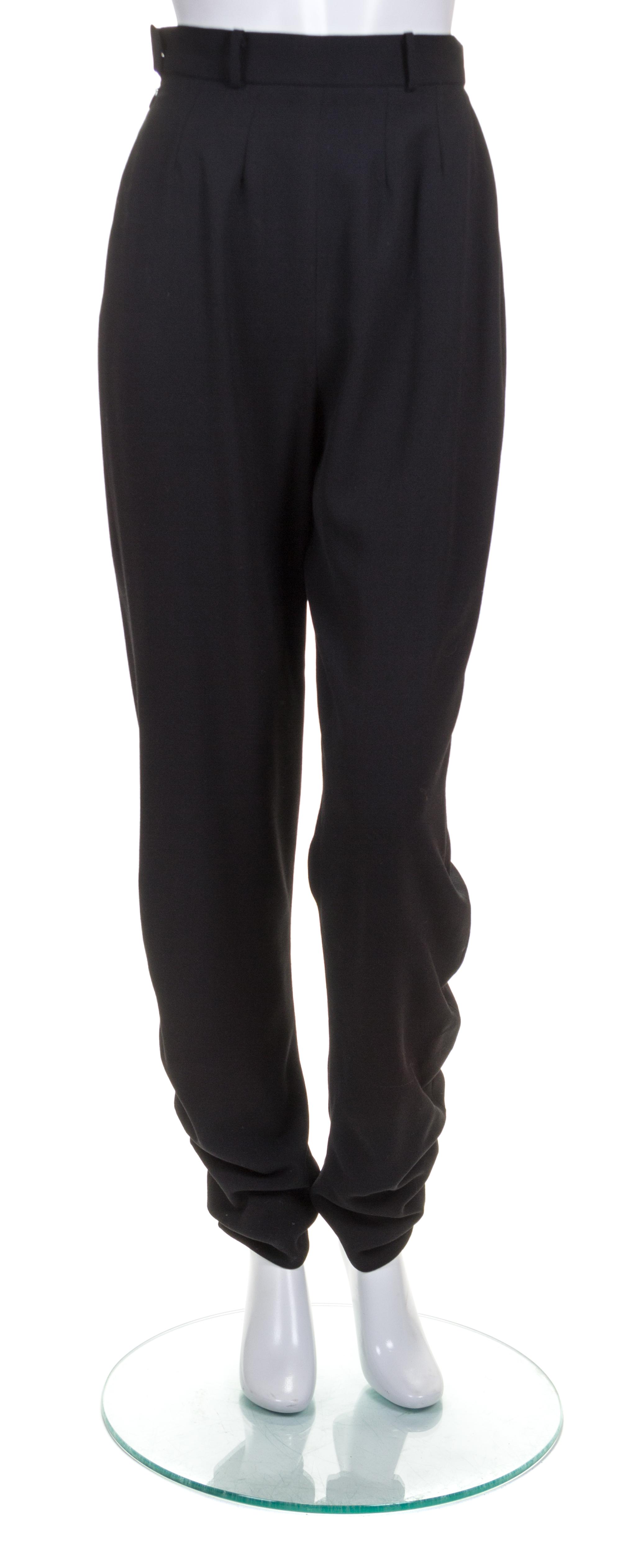 A Pair of Chanel Black Pleated Pants, Size 38.