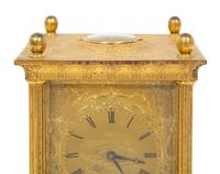An English Engraved Ormolu Carriage Clock