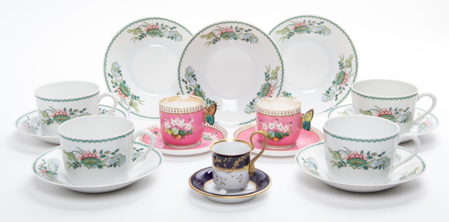 A Collection of Continental Porcelain Table Articles Height of first 2 7/8 inches. — 19TH/20TH CENTURY