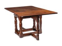 A William and Mary Oak Drop-Leaf Gate-Leg Table