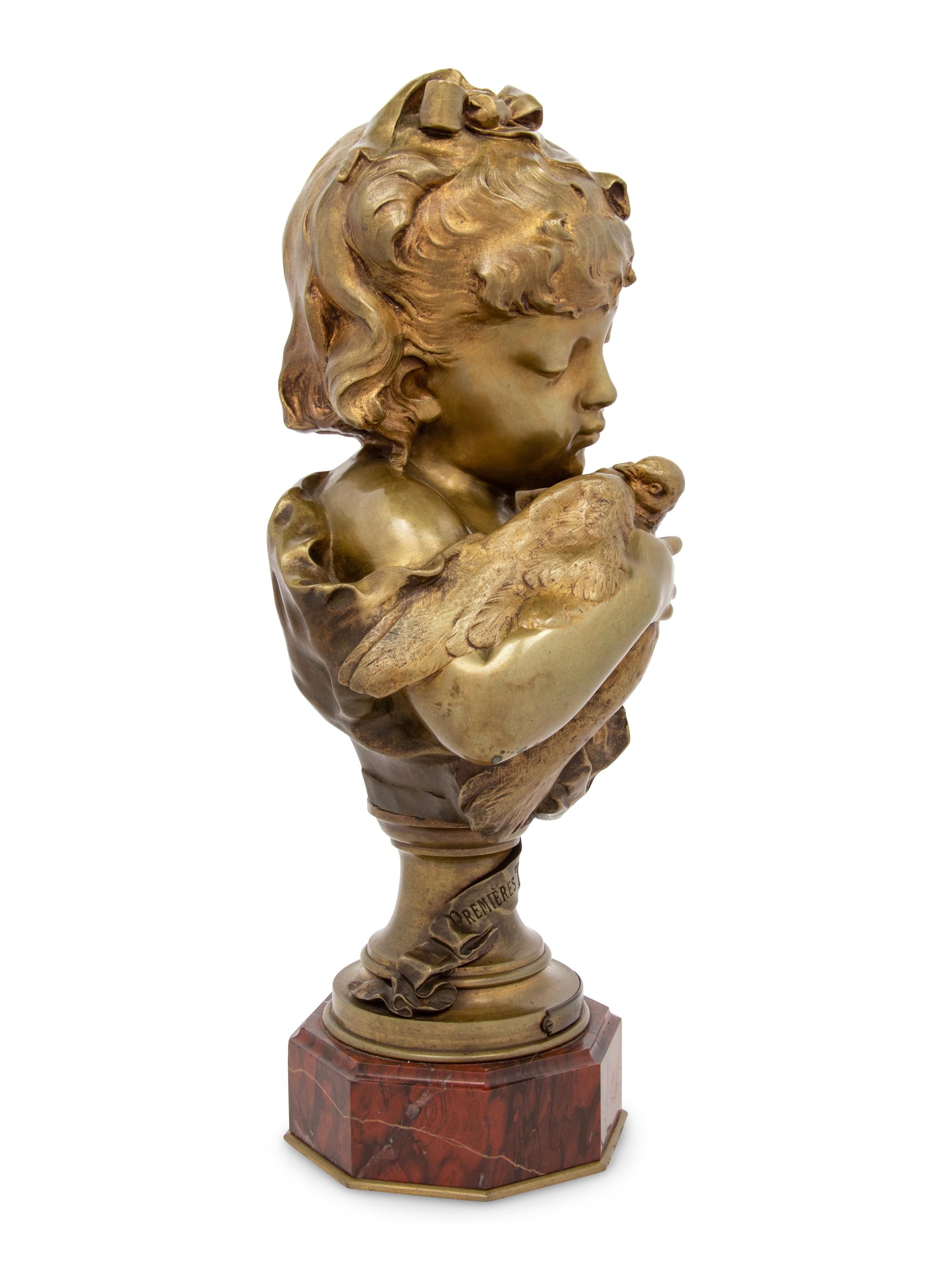 A French Gilt Bronze Bust
