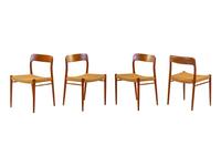 Set of Four Dining Chairs J. L. Moller, Denmark