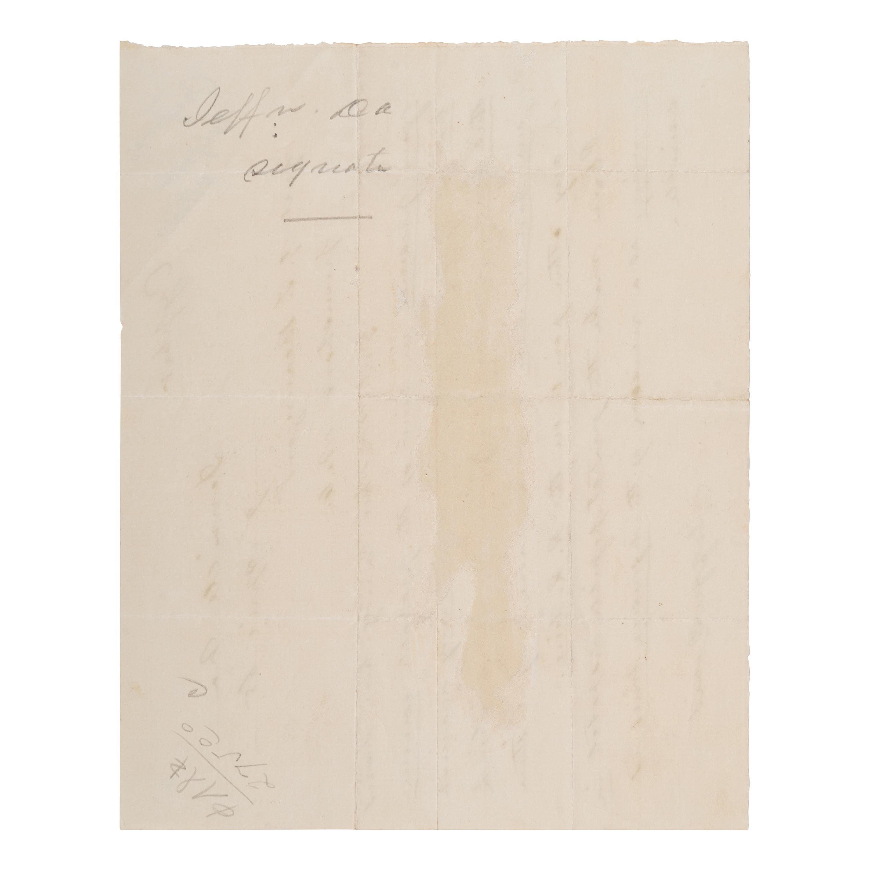 Davis, Jefferson (1808-1889). Autograph letter signed ("Jefferson Davis") to General P. G. T. Beauregard, Danville, Virginia, 9 April 1865.