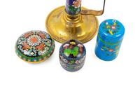 A Group of Seven Chinese Export Cloisonné Enamel Articles