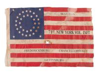 [CIVIL WAR]. 35-star veteran's parade flag for the 71st New York Volunteers. Ca 1880s-early 1900s.