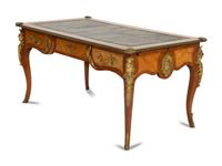 A Louis XV Style Gilt Bronze Mounted Bureau Plat
