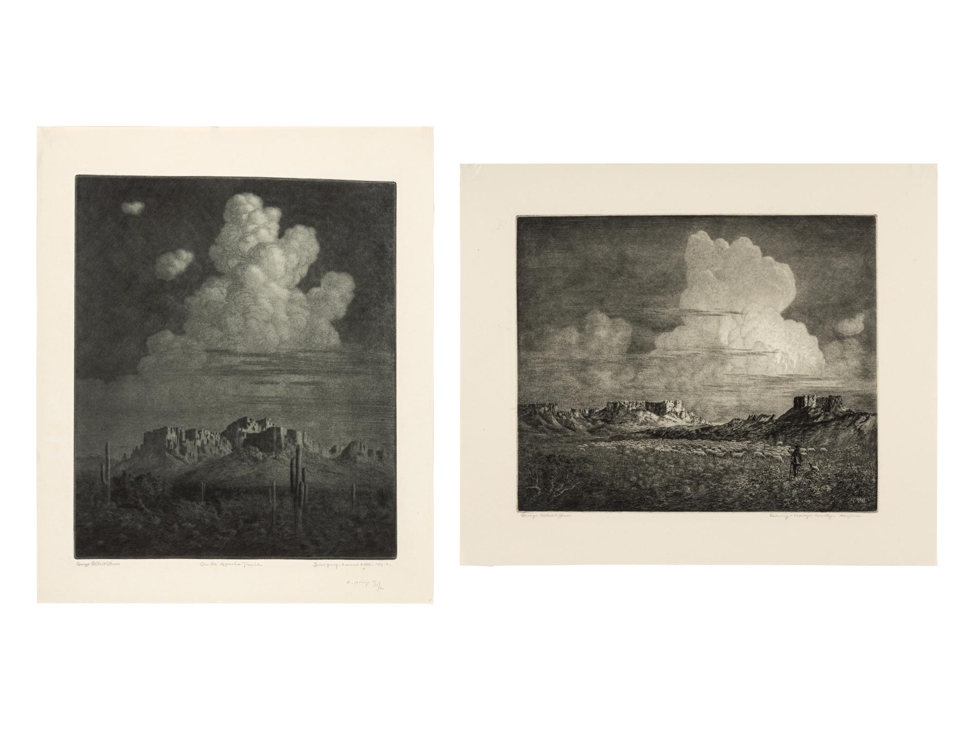 Two Works: On the Apache Trail and Evening - Navajo Country - Arizona