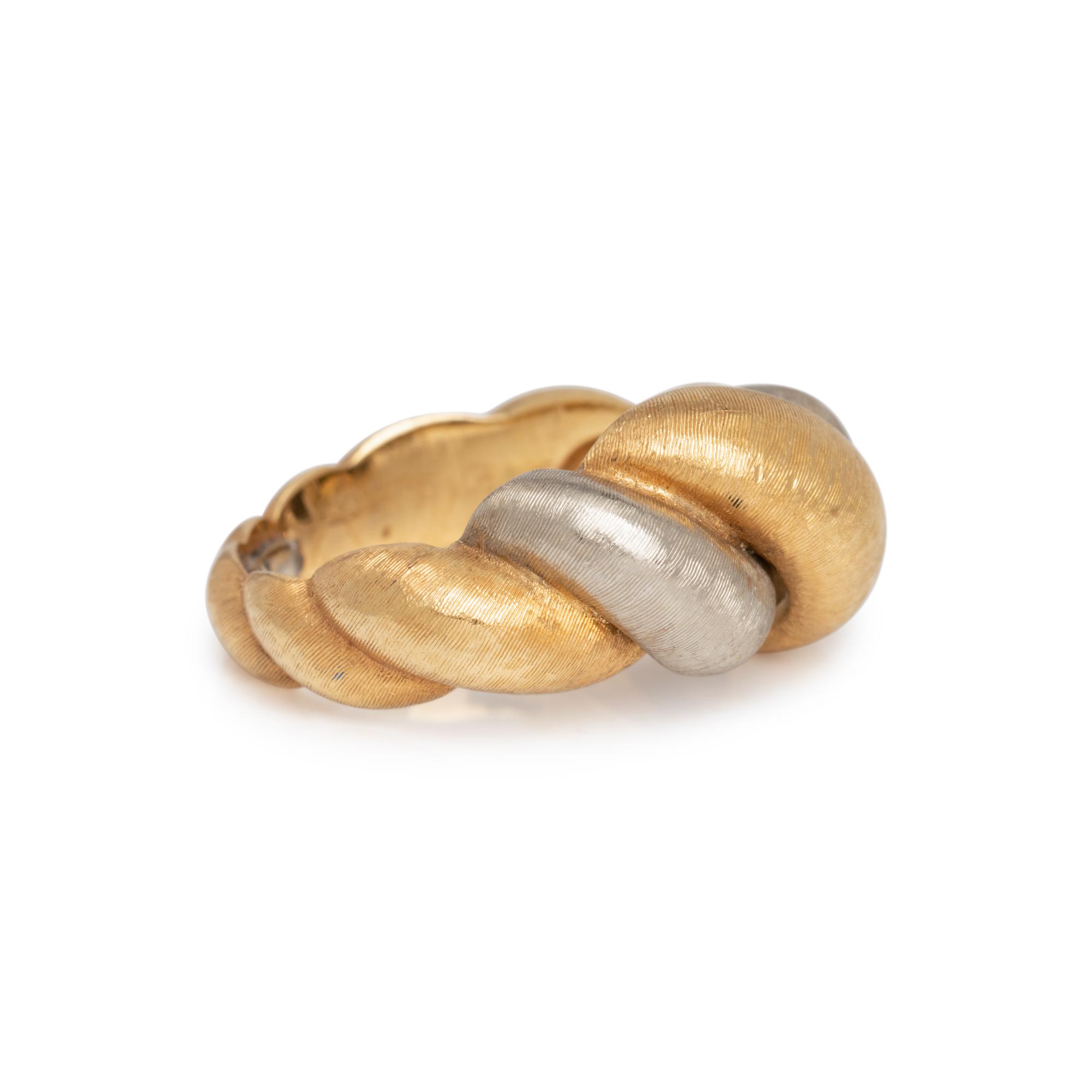 BUCCELLATI, BICOLOR GOLD RING