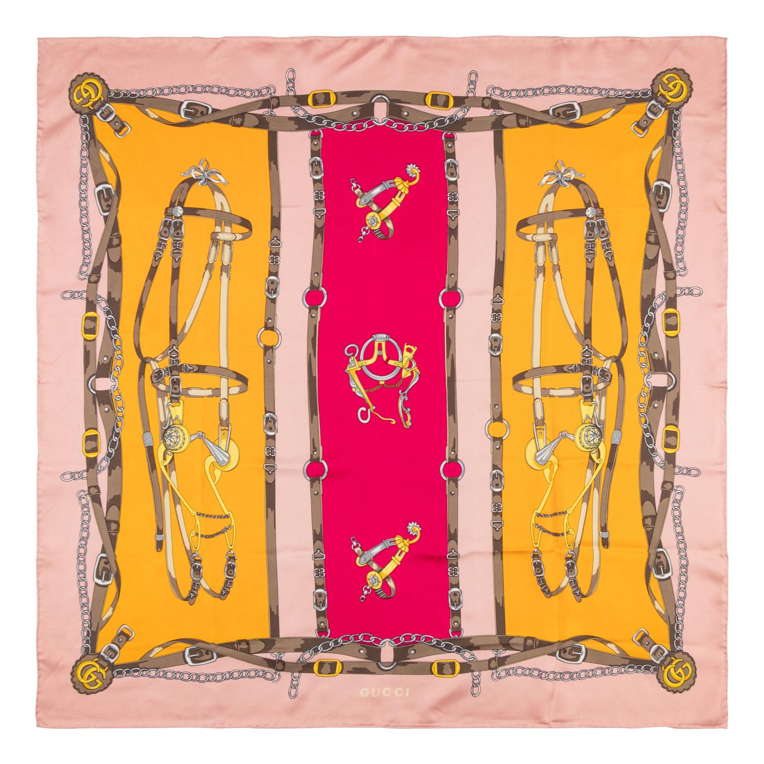 Gucci & Ferragamo, Five Silk Scarves