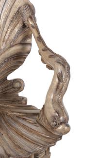 An Italian Silvered Grotto Style Armchair