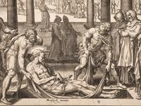 A group of five prints ( Descent from the Cross; The Raising of Tabitha, c. 1550; Untitled (A Saint's Blessing); Untitled (Benediction); Untitled (Saint in a Crowd), c. 1540)