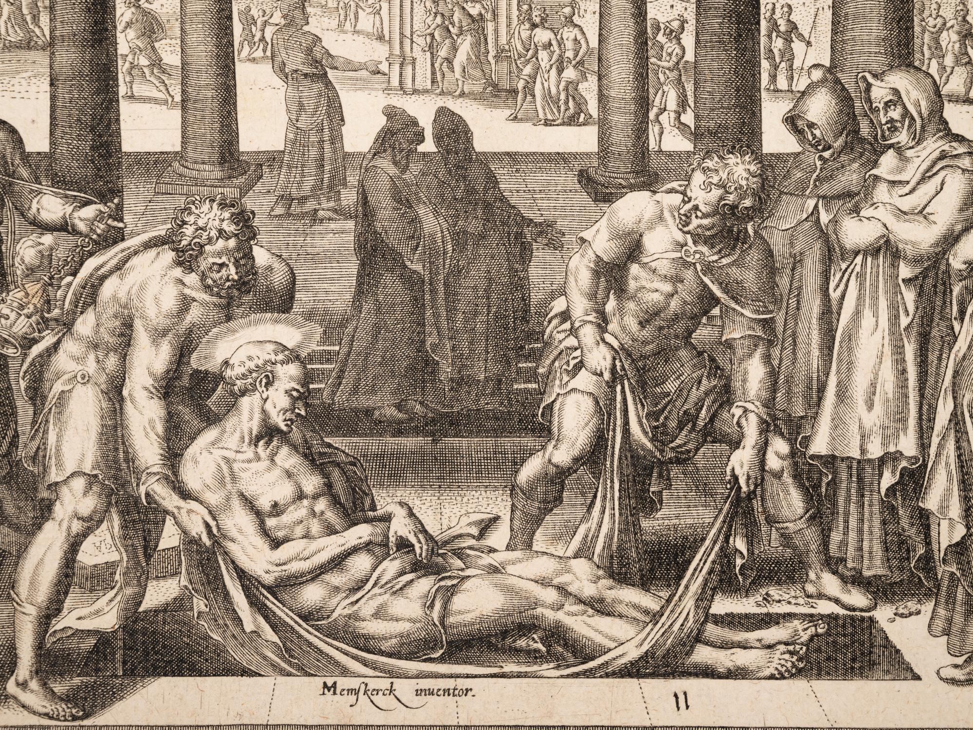 A group of five prints ( Descent from the Cross; The Raising of Tabitha, c. 1550; Untitled (A Saint's Blessing); Untitled (Benediction); Untitled (Saint in a Crowd), c. 1540)
