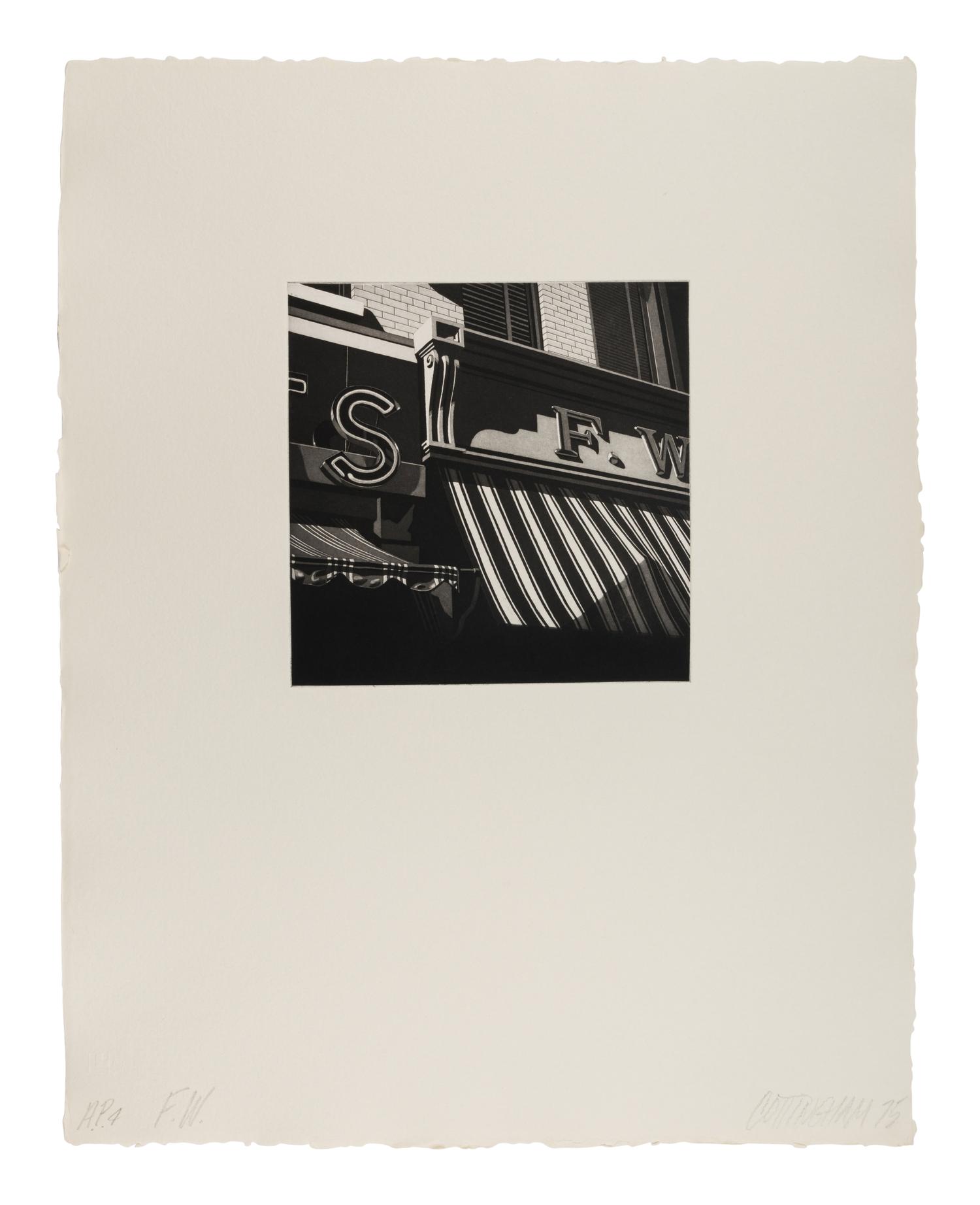 Landfall Press Etching Portfolio (complete portfolio of 6), 1975 Including works by Robert Cottingham, Claes Oldenburg, Philip Pearlstein, Christo, William Allen, and William T. Wiley.