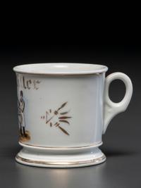 A Wheelwright's Porcelain Occupational Shaving Mug