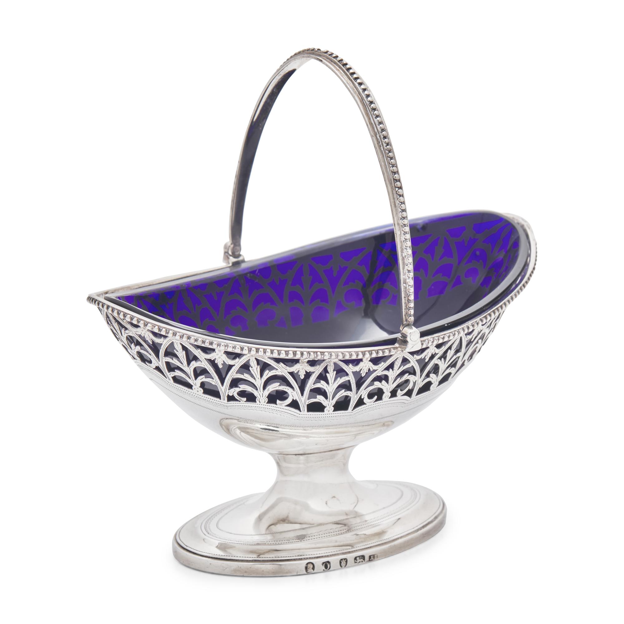 A George III Pierced Silver Sugar Basket