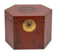 A Southeast Asian Red Painted Box
