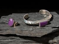 Abstract Sterling Silver Ring and Cuff Bracelet