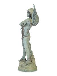 A Bronze Cupid Sculpture, After Auguste Moreau (French, 1834-1917)