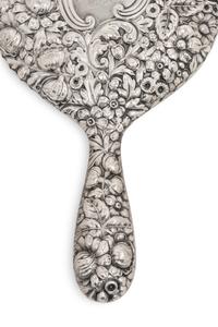 An American Silver Repoussé Hand Mirror