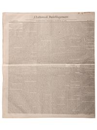 [SLAVERY & ABOLITION]. Advertisements for the return of freedom seekers published in 7 issues of The National Intelligencer . Washington, DC: 1831-1858.