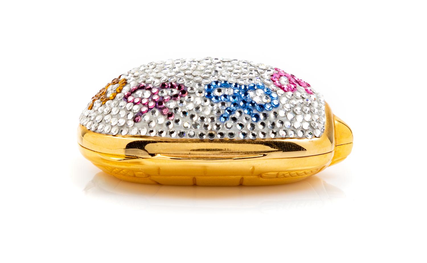 Judith Leiber Crystal Turtle Pill Box