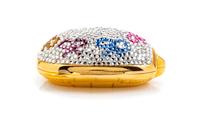 Judith Leiber Crystal Turtle Pill Box