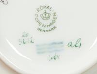 Eight Royal Copenhagen Flora Danica Porcelain Bouillon Cups and Four Saucers
