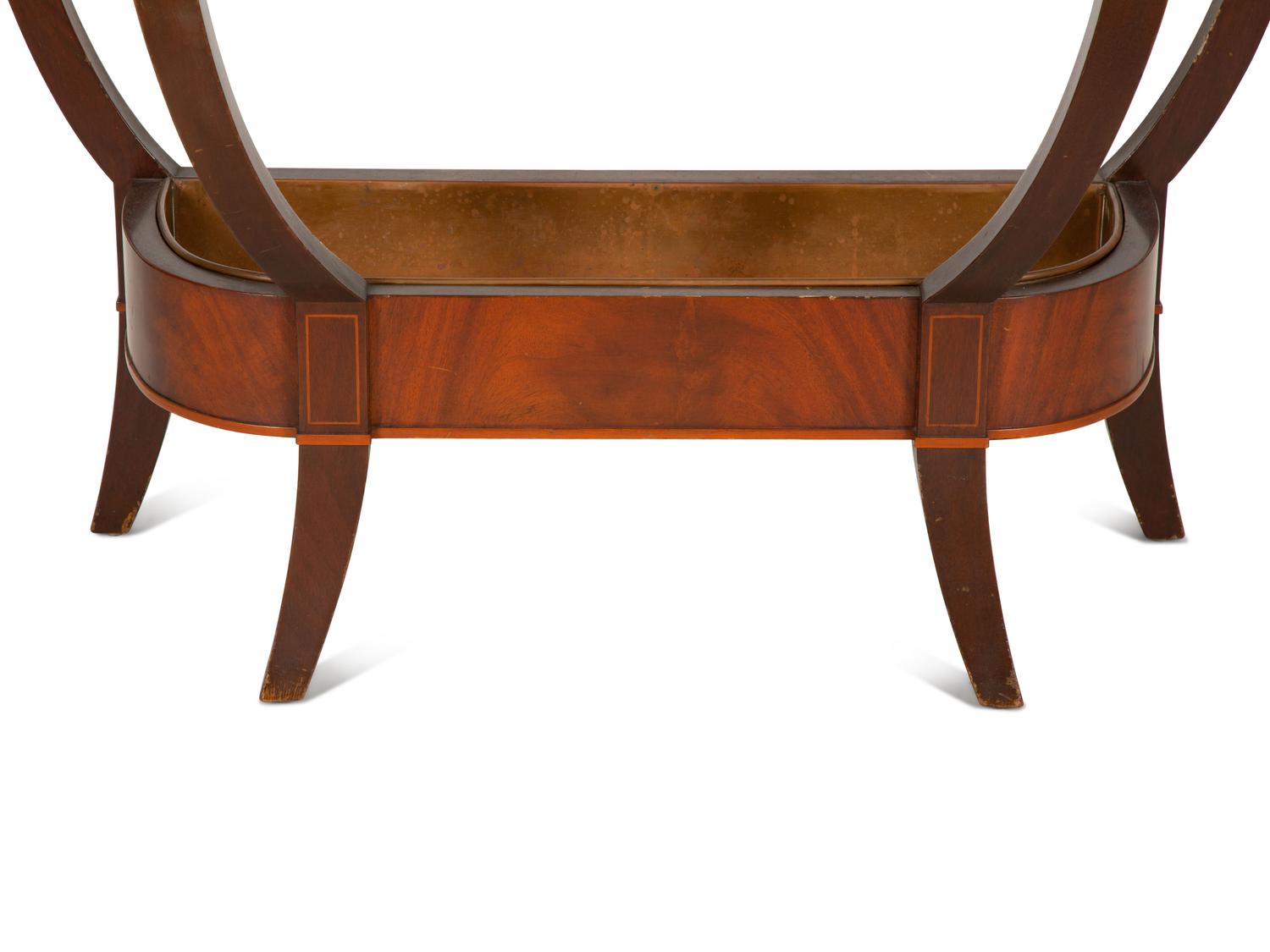 A Regency Style Inlaid Mahogany Console Table