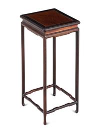 A Pair of Chinese Huagnhuali and Mixed-Wood Square Side Stands