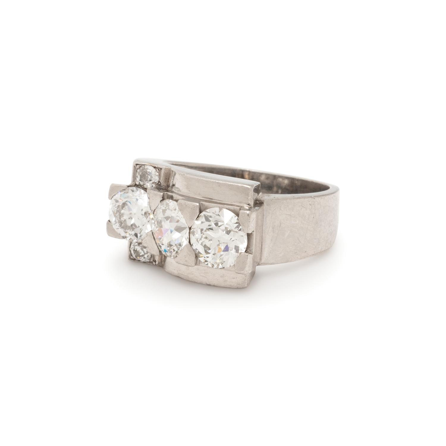 PLATINUM AND DIAMOND RING