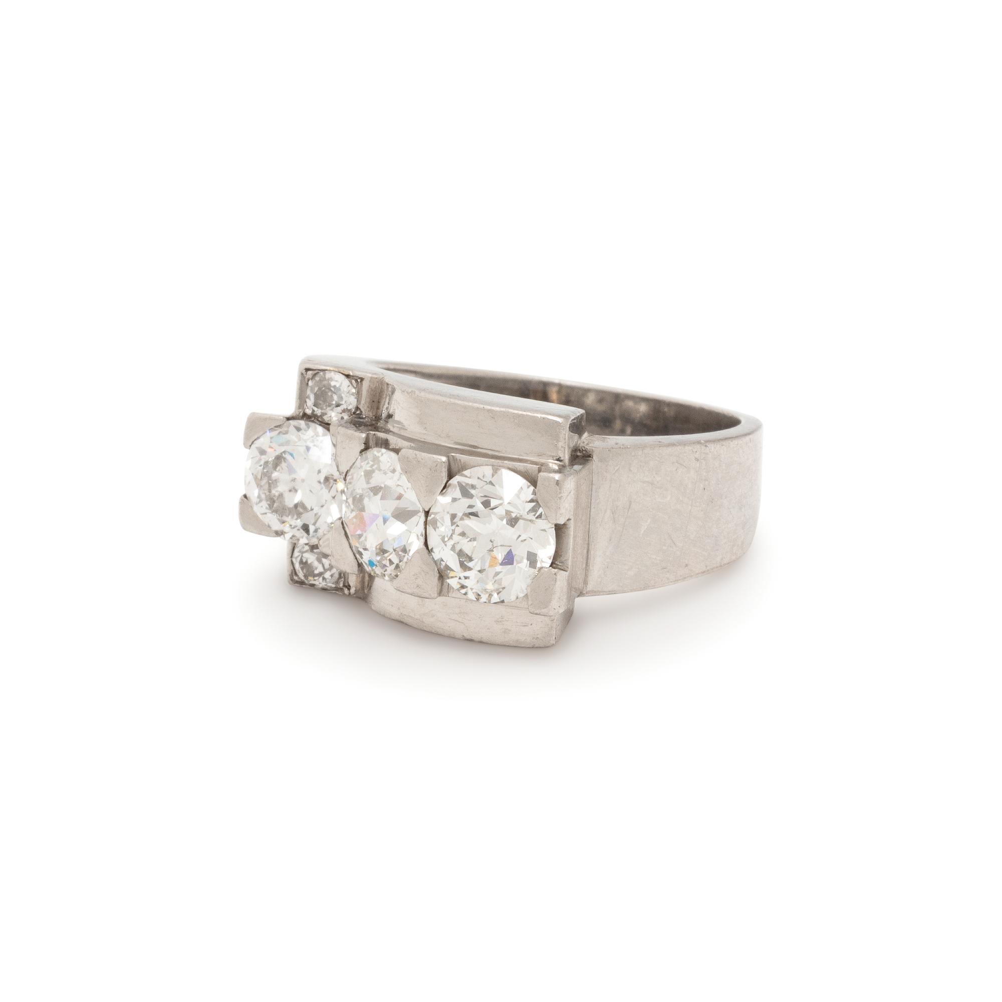 PLATINUM AND DIAMOND RING
