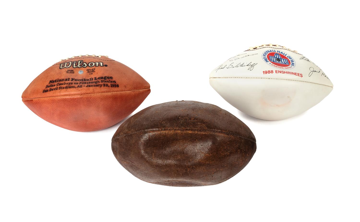 Mike Ditka’s Personal 1988 Pro Football Hall of Fame Commemorative Wilson Football Formerly Displayed at Mike Ditka's Restaurant