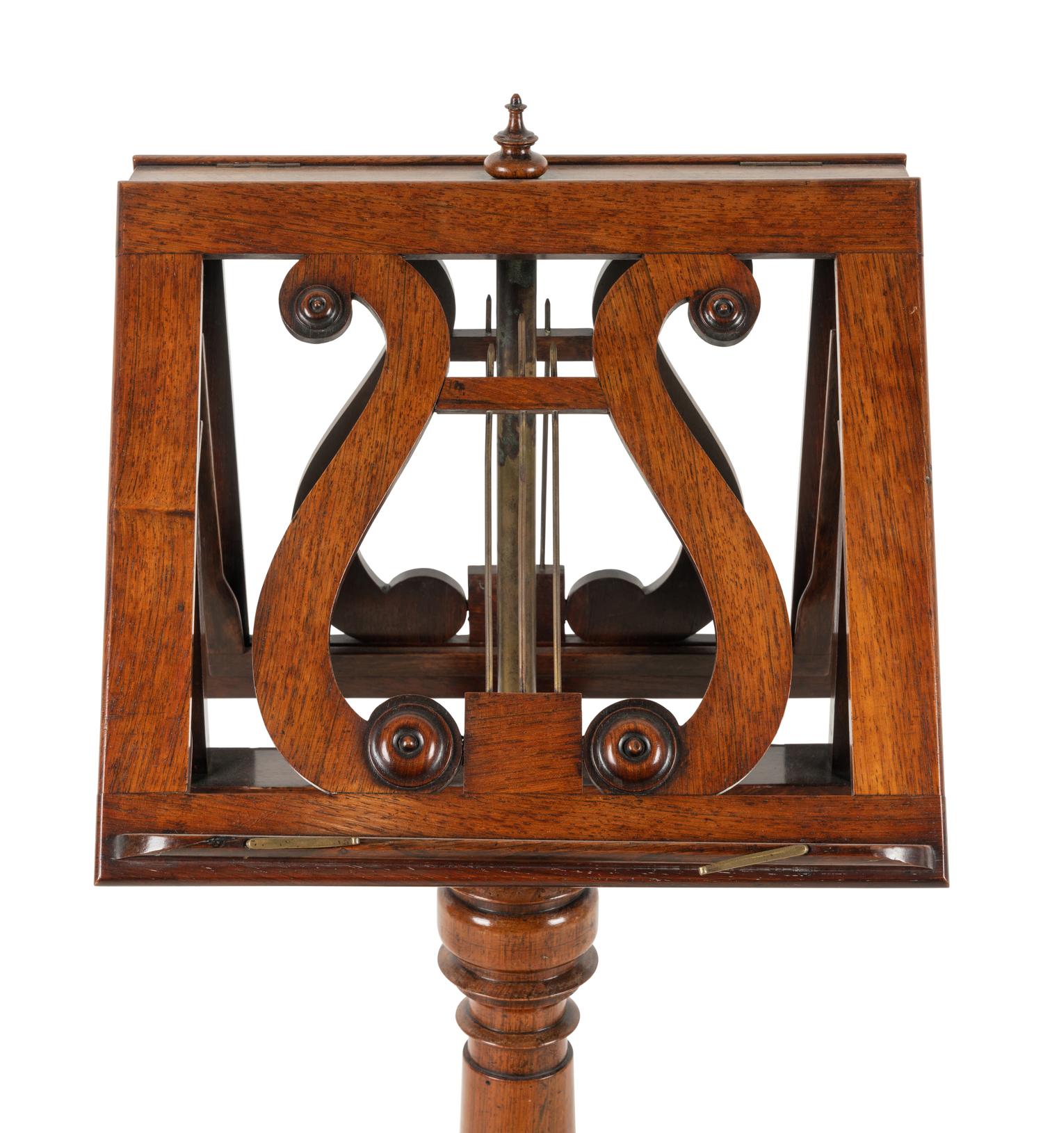 A William IV Rosewood Double-Sided Music Stand