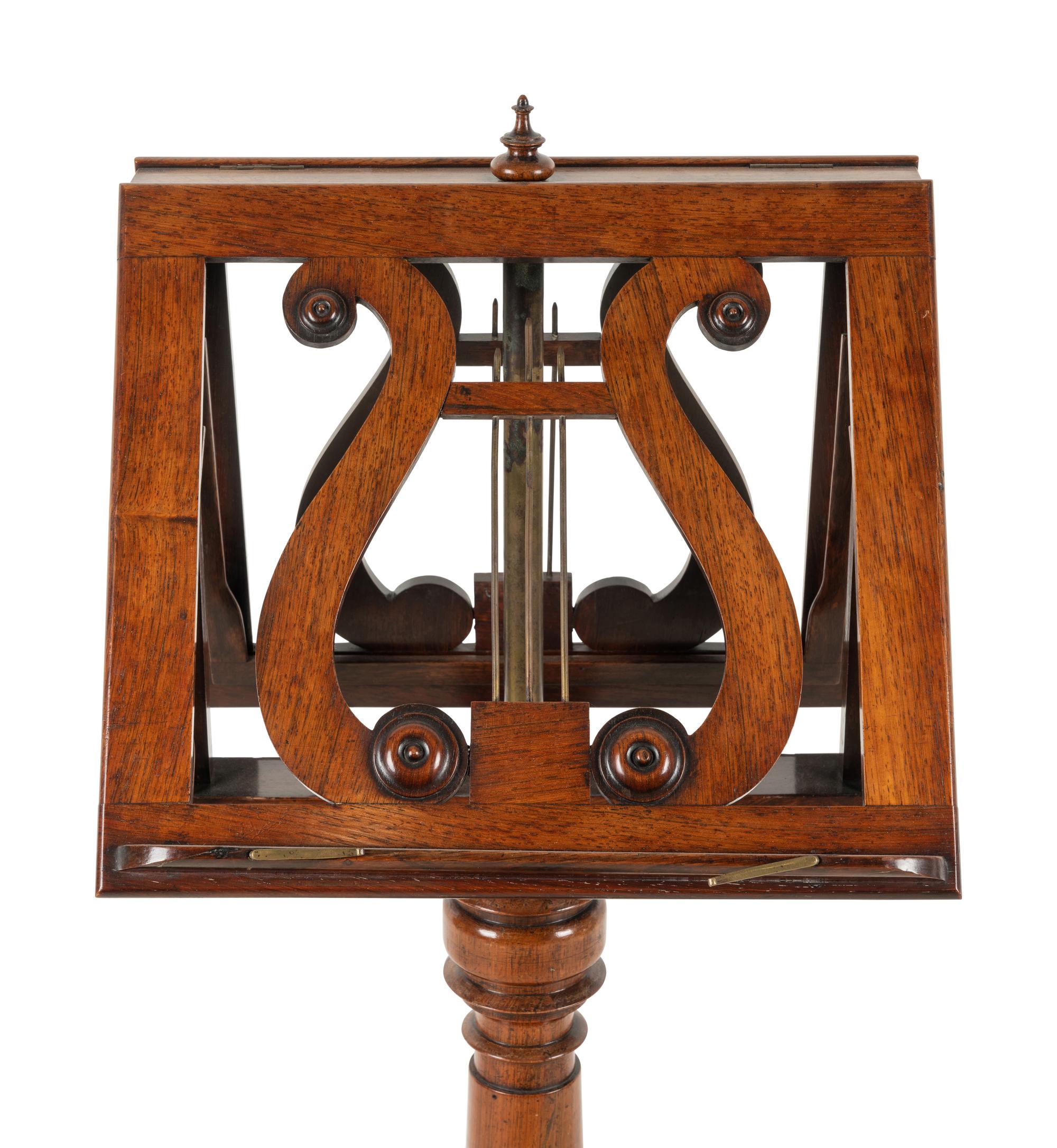 A William IV Rosewood Double-Sided Music Stand