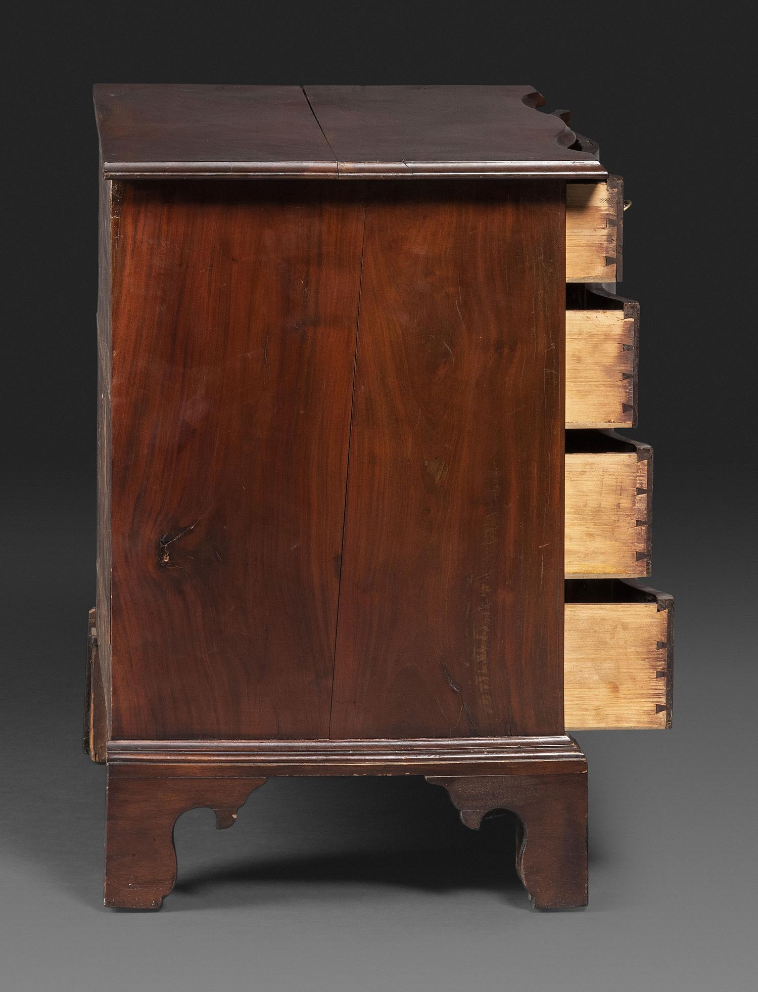 A Chippendale Mahogany Serpentine Chest of Drawers