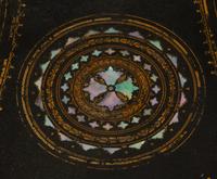 A Pair of Victorian Mother-of-Pearl Inlaid Black Lacquer Side Chairs