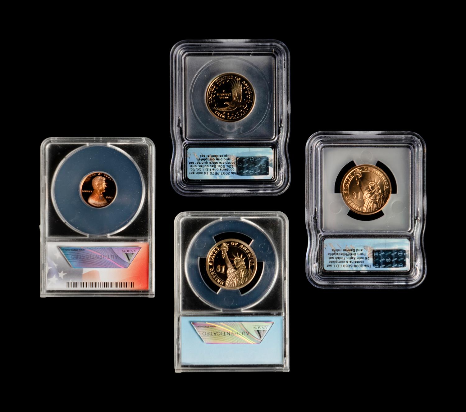 A Large Collection of Modern Third-Party Graded Annual Coin Sets in Silver, Clad, Proof and Mint Releases