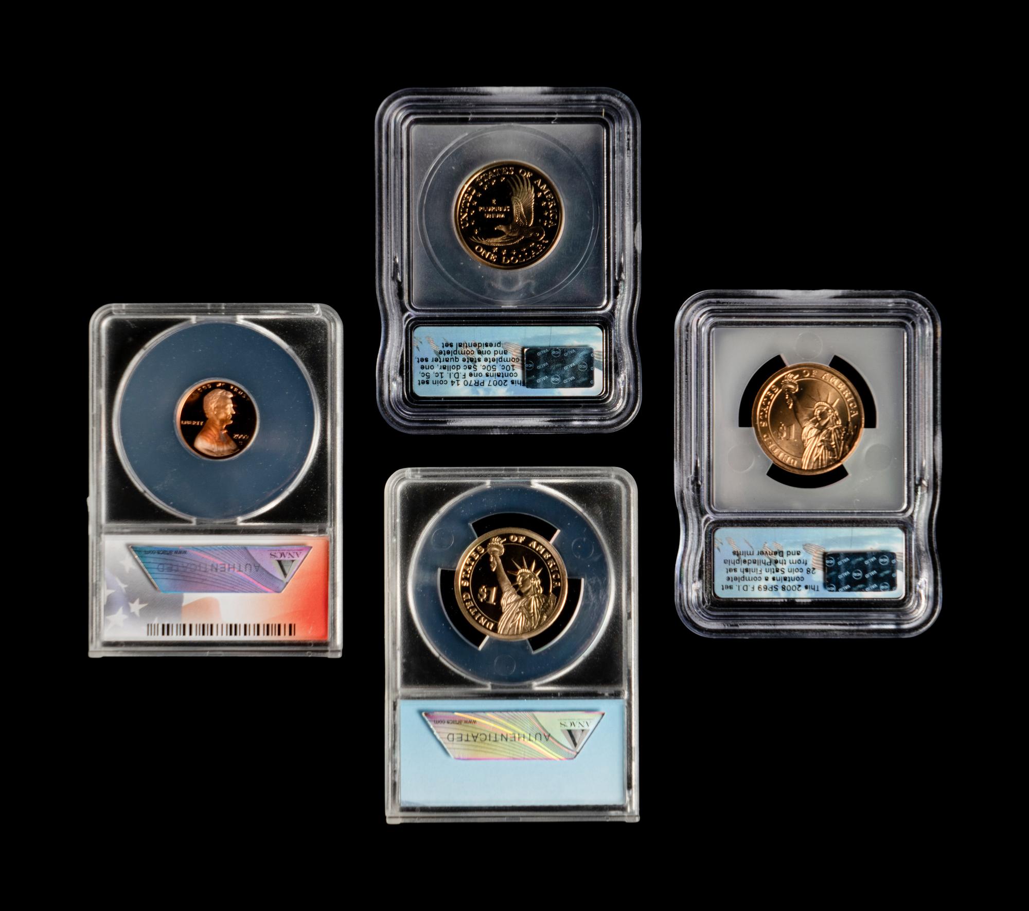 A Large Collection of Modern Third-Party Graded Annual Coin Sets in Silver, Clad, Proof and Mint Releases