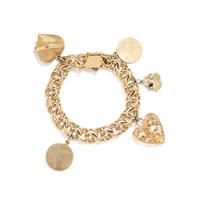 YELLOW GOLD AND MULTIGEM CHARM BRACELET