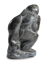 Inuit Soapstone Carving of Hunter and Seal