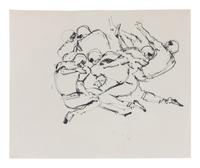 A Group of Eight Preparatory Sketches and Watercolors