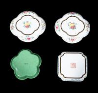 Nine Chinese Canton Enamel on Copper Wares