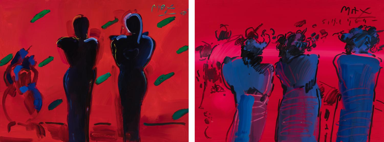Three Facing West, 1989 and Zulu Red , 1988 (two works)