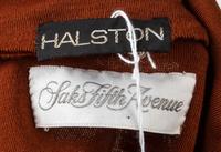 A Halston Black and Rust Wool Wrap Dress,