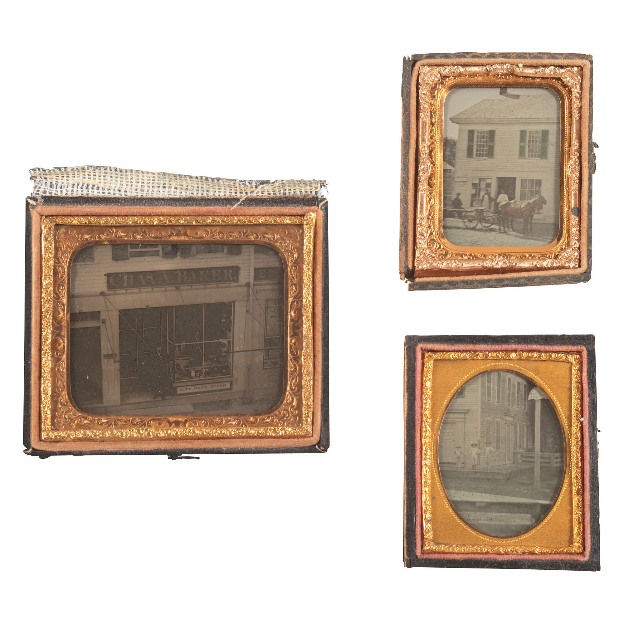 [Early Photography] Group of 8 Outdoor Ambrotypes and Tintypes