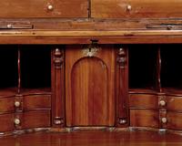 A Chippendale Cedar Desk and Bookcase