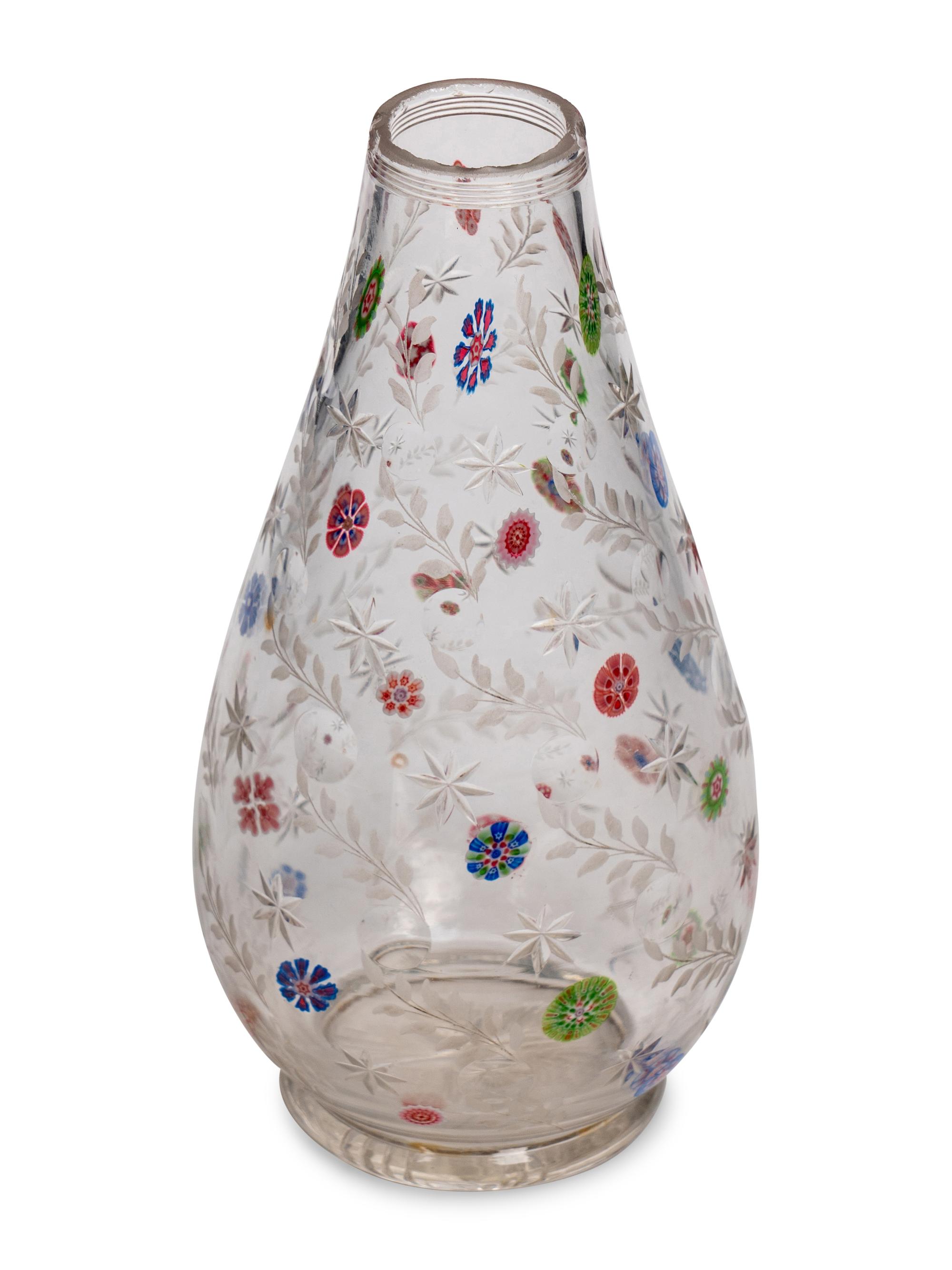 A Bohemian Cut Glass Vase